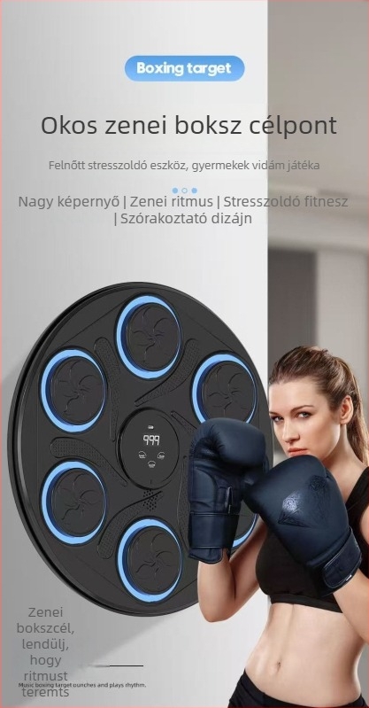 Bluetoothos boksz cél falra – edzőfelszerelés felnőtteknek és gyerekeknek