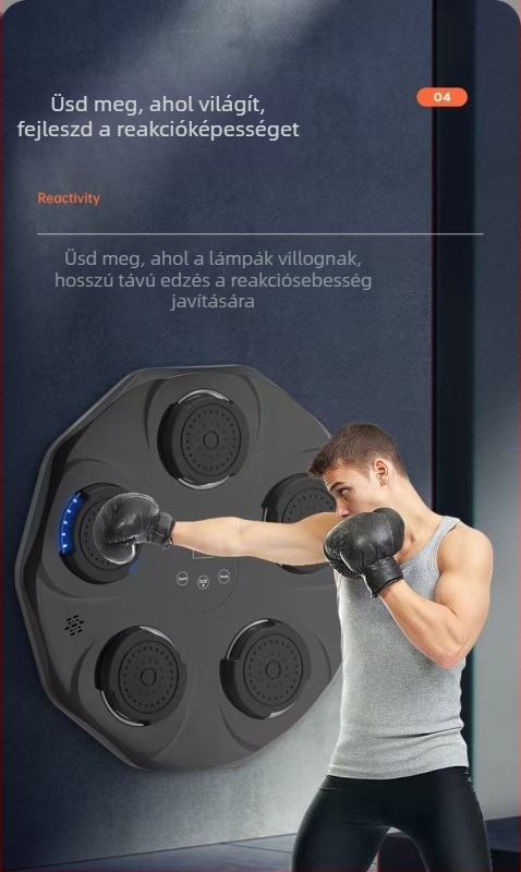 Bluetoothos boksz cél falra – edzőfelszerelés felnőtteknek és gyerekeknek
