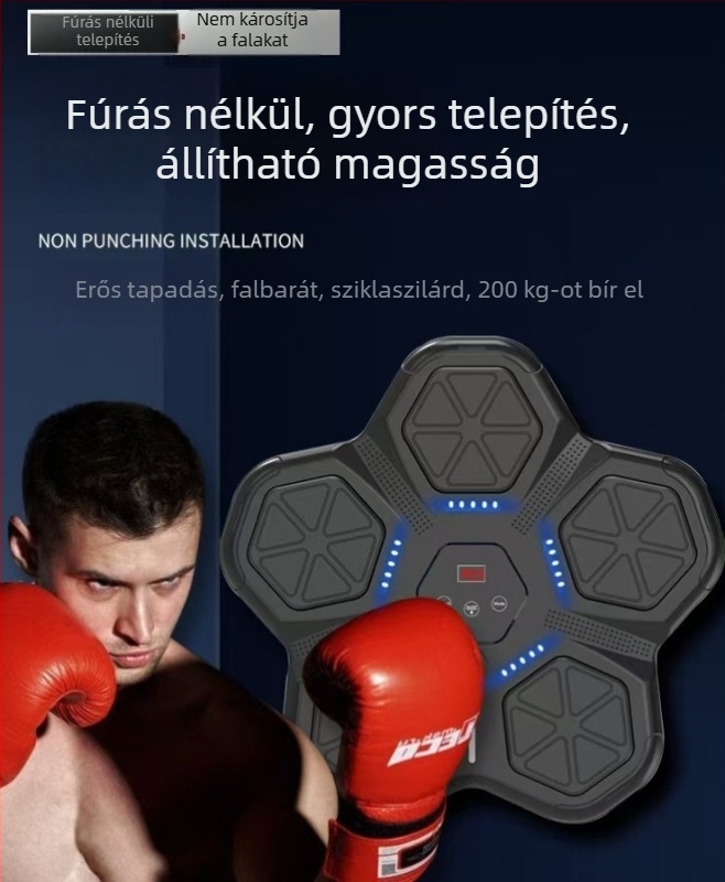 Bluetoothos boksz cél falra – edzőfelszerelés felnőtteknek és gyerekeknek