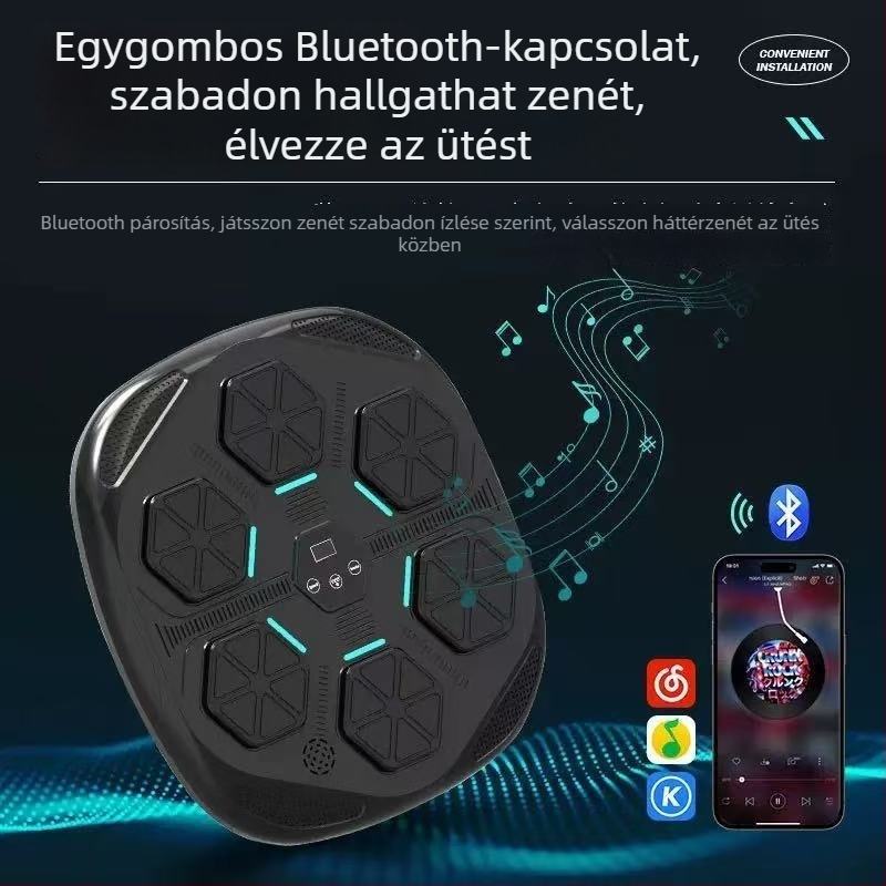 Bluetoothos boksz cél falra – edzőfelszerelés felnőtteknek és gyerekeknek