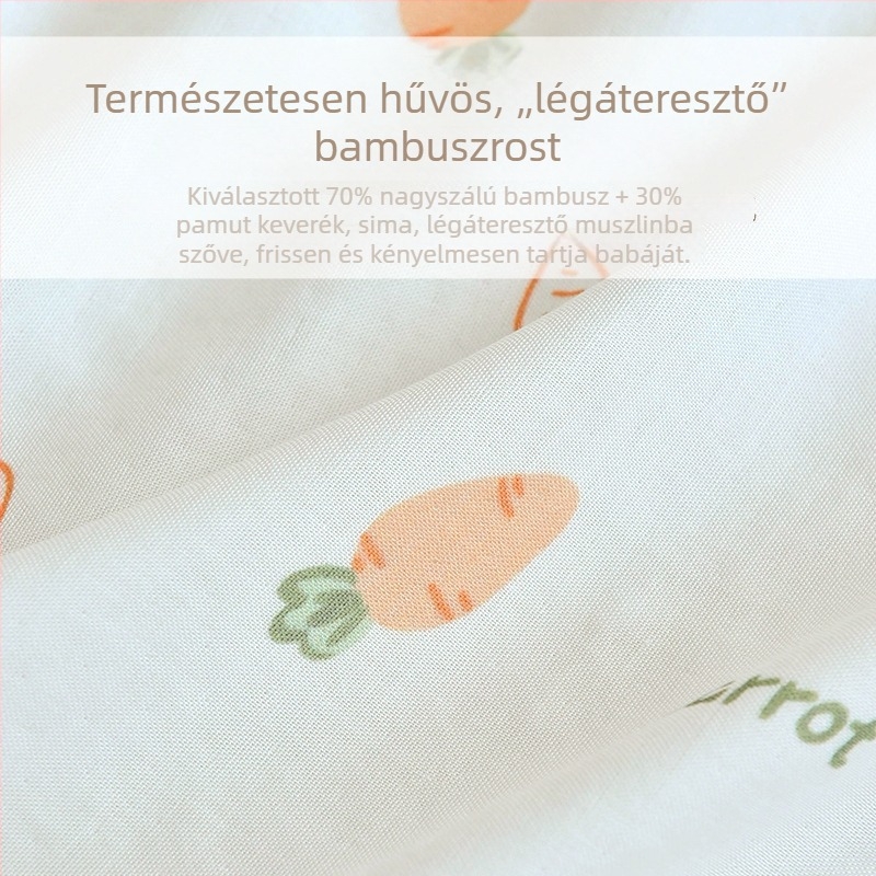 Nyári újszülött beburkoló kendő bambuszrost géz anyagból, egyrétegű takaró