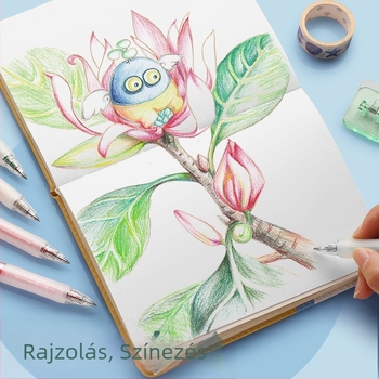 Kattintásos, többszínű gél toll, gyorsan száradó tinta, jegyzeteléshez és kiemeléshez, tartós diákok számára.