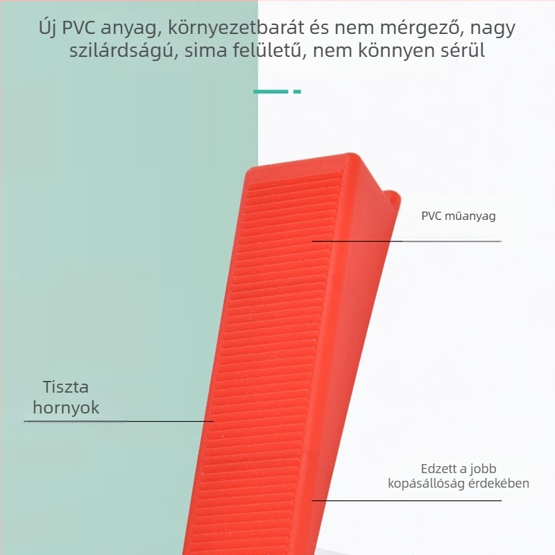 Csempe szintező eszköz, tömör és megvastított, kifejezetten önépítésű házakhoz, műanyag hézagoló elem padlólapokhoz