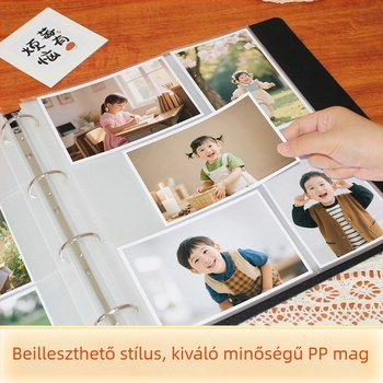 Fényképalbum kivehető oldalakkal, családi emlékekhez, méretek 3-4-5-6 hüvelyk, nagy kapacitás, baba növekedésének nyilvántartása