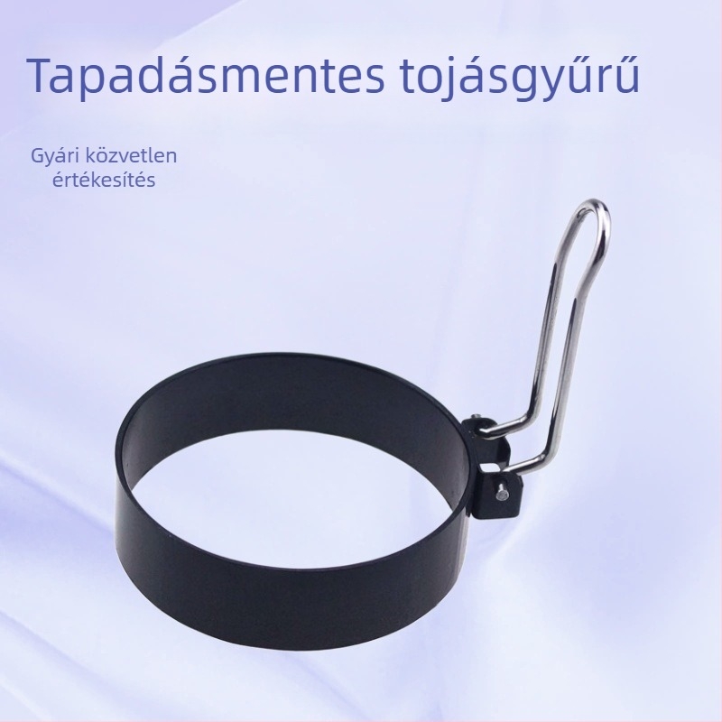 Rozsdamentes acélból készült omlett gyűrű és forma – tapadásmentes bevonattal, kerek, vastagított omlett-készítő