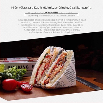 Retro angol újság mintás sütőpapír, olajálló, magas hőmérséklet-álló, szilikon bevonattal, 40 g/m²