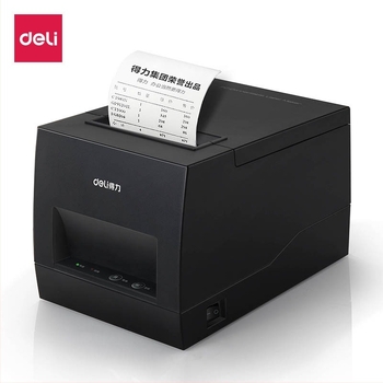 Deli DL-886BS vonalkódnyomtató termikus címkékhez QR-kódokkal