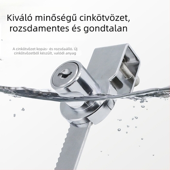 Lyukasztás nélküli üvegszekrény-zár 328/318, zár üveg vitrineszárhoz, fogazott zár üvegajtókhoz