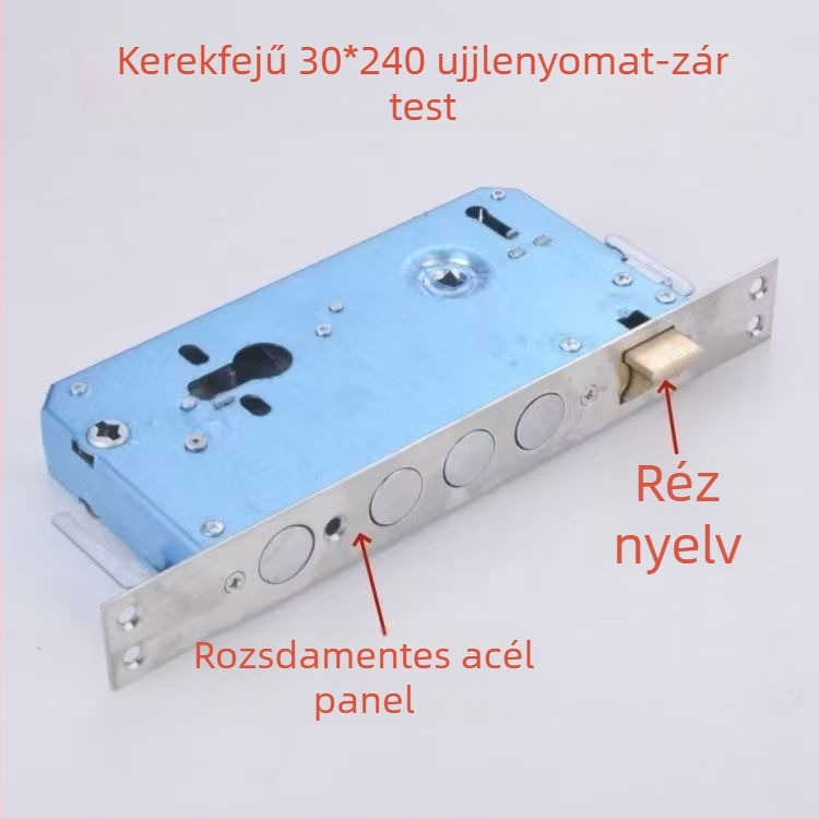 Rozsdamentes acél ujjlenyomat zártest kör és négyzet alakú fejjel, dupla gyorszár mechanizmus, zártest jelszóval