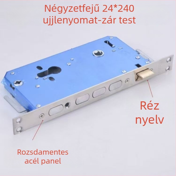 Rozsdamentes acél ujjlenyomat zártest kör és négyzet alakú fejjel, dupla gyorszár mechanizmus, zártest jelszóval
