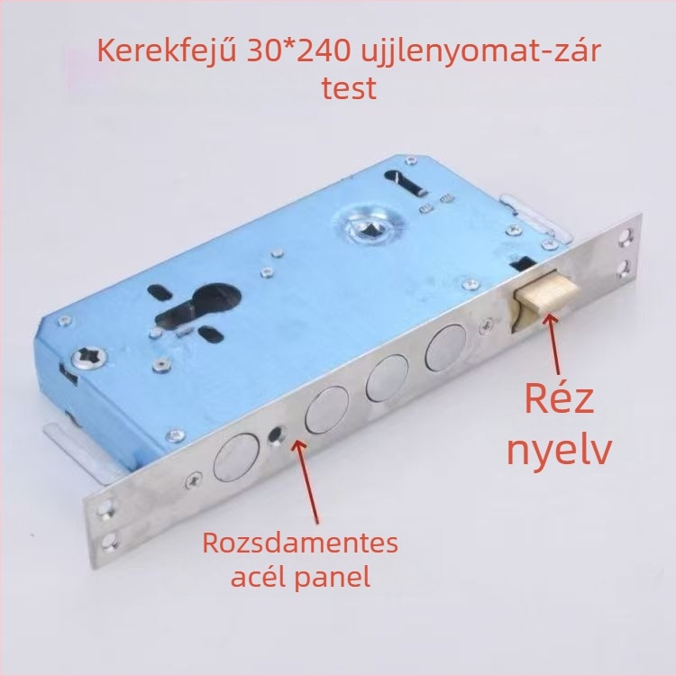 Rozsdamentes acél ujjlenyomat zártest kör és négyzet alakú fejjel, dupla gyorszár mechanizmus, zártest jelszóval