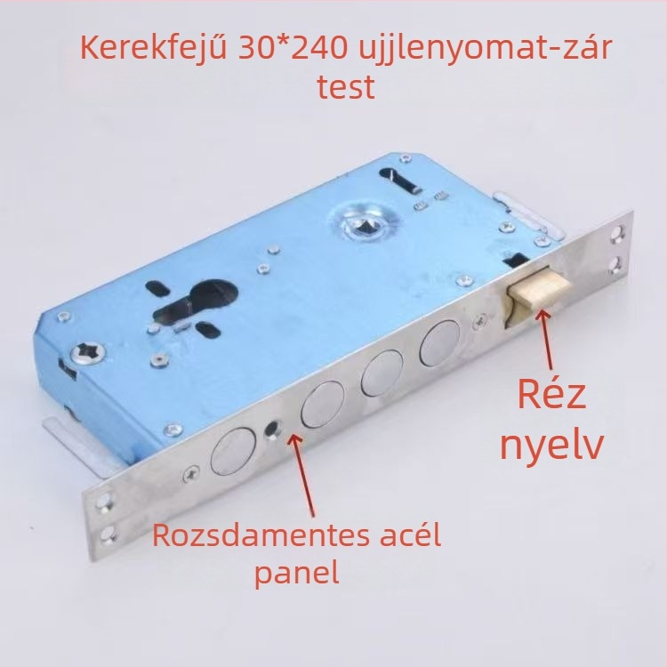 Rozsdamentes acél ujjlenyomat zártest kör és négyzet alakú fejjel, dupla gyorszár mechanizmus, zártest jelszóval
