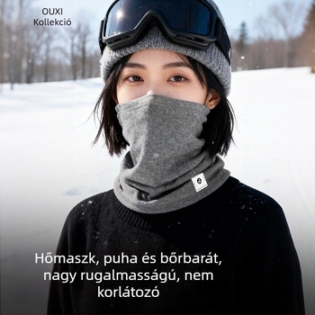 Őszi–téli kerékpáros szélvédő maszk fleece-bevonattal, arc- és nyakvédő, uniszex