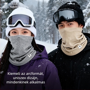 Őszi–téli kerékpáros szélvédő maszk fleece-bevonattal, arc- és nyakvédő, uniszex
