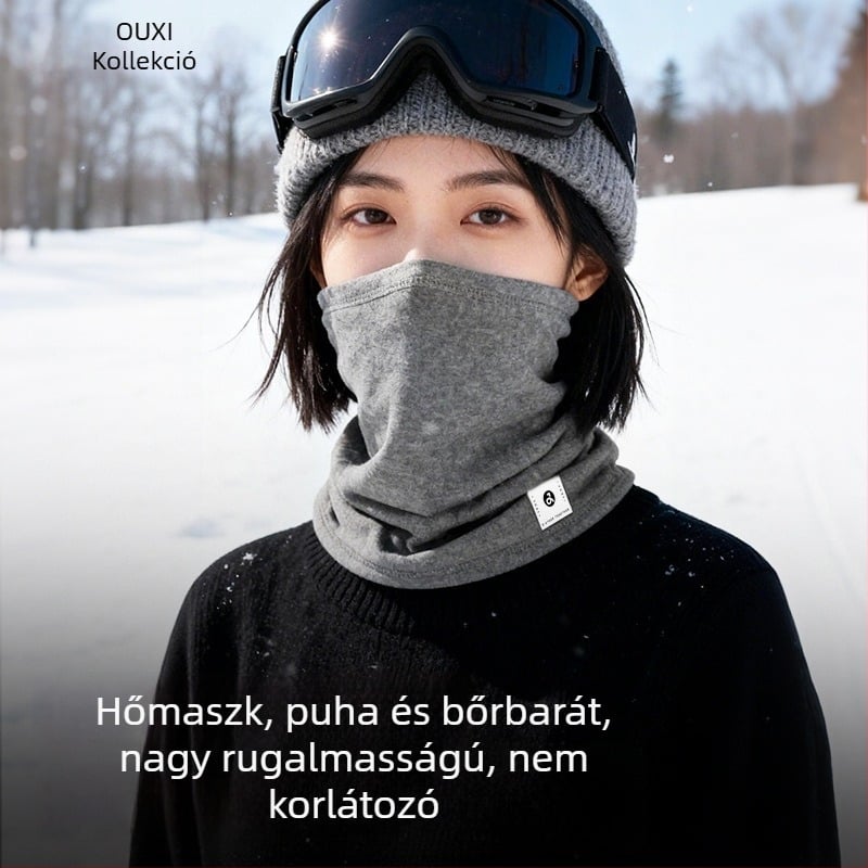 Őszi–téli kerékpáros szélvédő maszk fleece-bevonattal, arc- és nyakvédő, uniszex