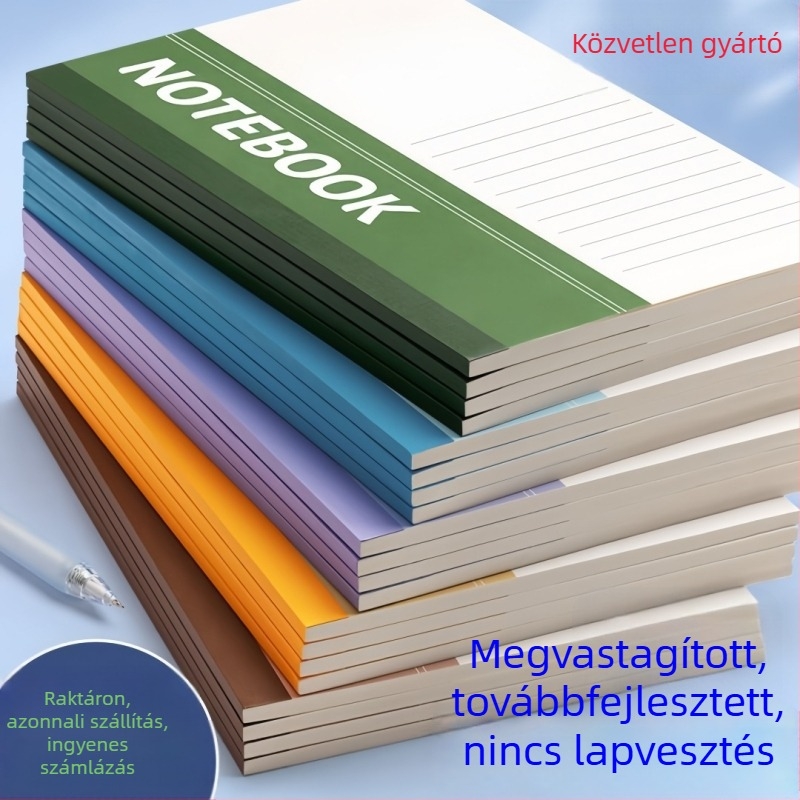 Puha borítású notebook, B5 és A5 méretben, irodai jegyzetfüzet, napló és tervező