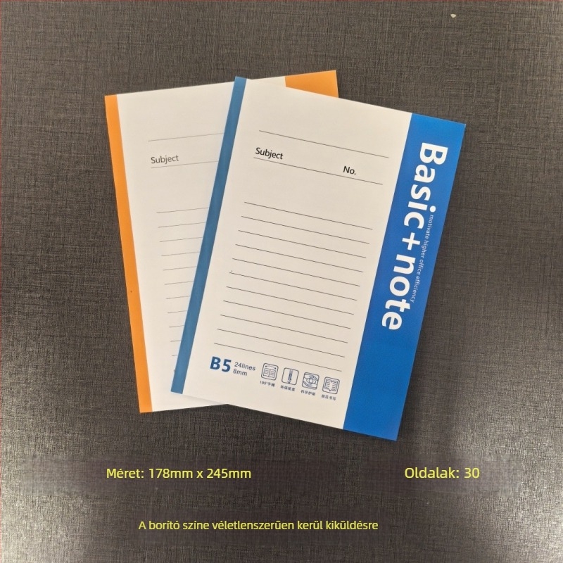 Puha borítású notebook, B5 és A5 méretben, irodai jegyzetfüzet, napló és tervező