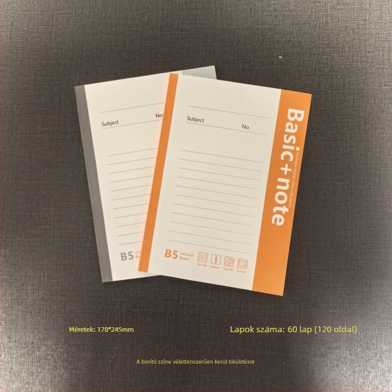 Puha borítású notebook, B5 és A5 méretben, irodai jegyzetfüzet, napló és tervező