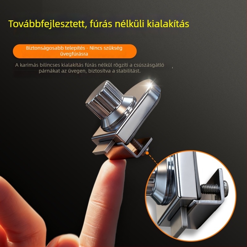 Fúrás nélküli üveg szekrényajtó zár, üvegszekrényekhez, vitrinekhez, egyajtós csúszóajtóhoz