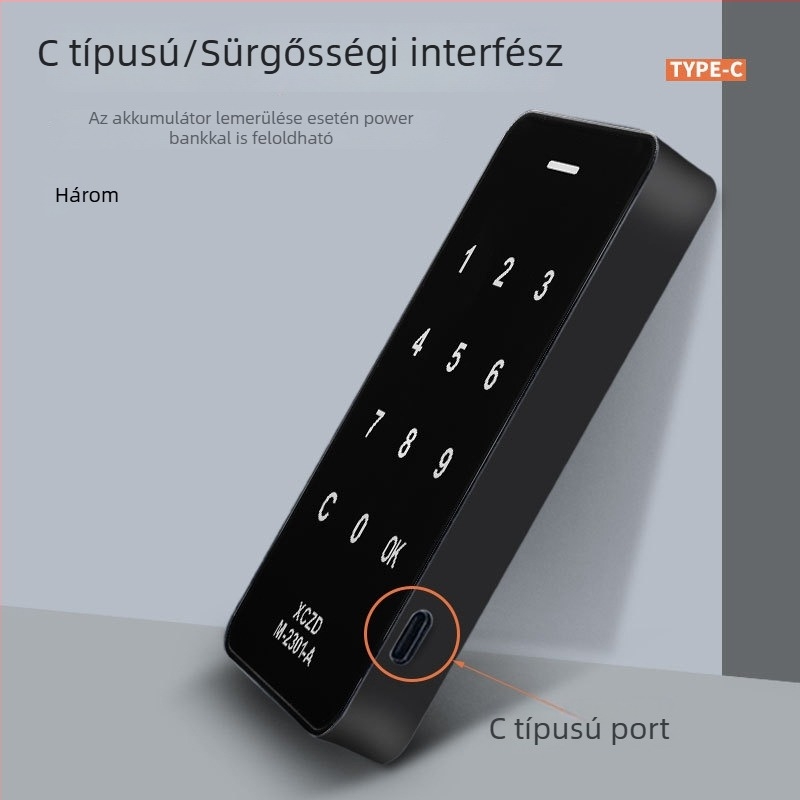 Zárható szekrény érintéses jelszavas zárral, edzőtermi tároló és cipőszekrény, cinkötvözet, modern minimalista stílus