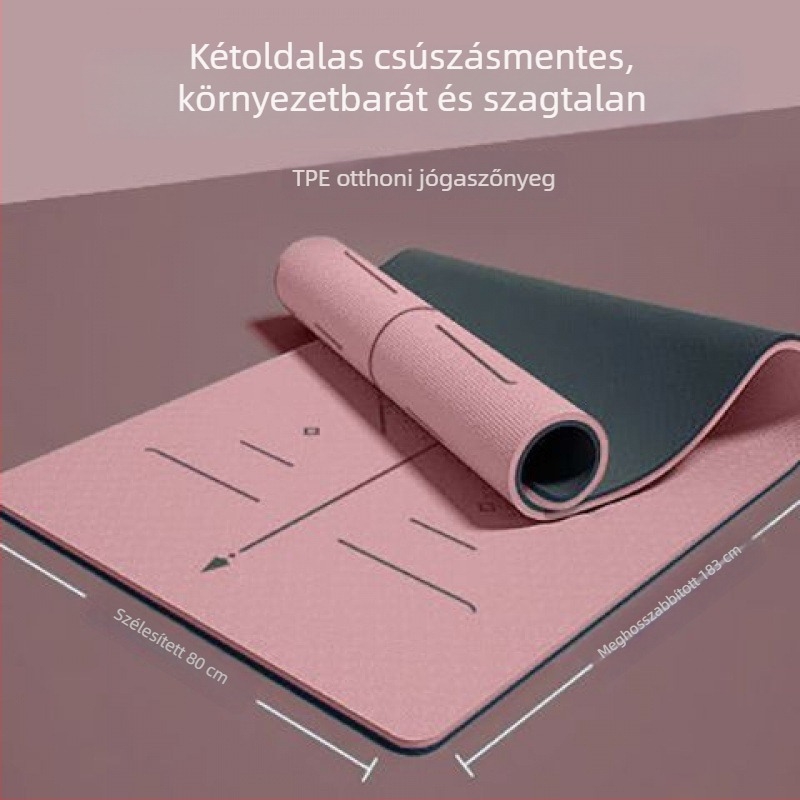 TPE jóga matrac, csúszásmentes felülettel, szélesebb és vastagabb, otthoni használatra, hang- és ütéscsillapító, alkalmas táncra és edzésre