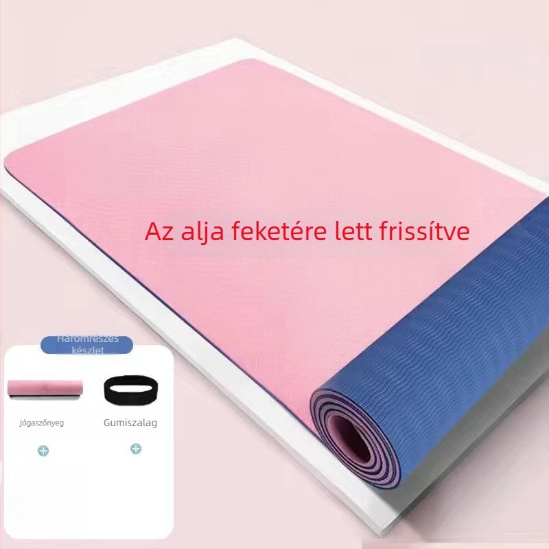 TPE jóga matrac, csúszásmentes felülettel, szélesebb és vastagabb, otthoni használatra, hang- és ütéscsillapító, alkalmas táncra és edzésre