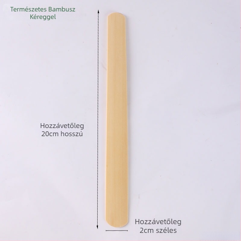 Bambuszkanál kis wontonok és dumplingok töltéséhez, bambusz pálcika a merőkanálhoz és keveréshez