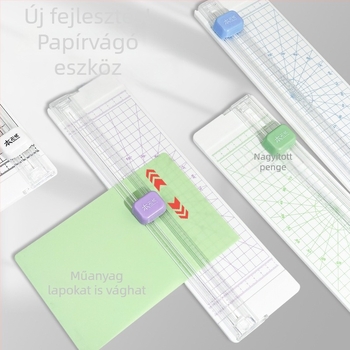 A4 papírvágó, hordozható, kétirányú csúszó vágó, fényképekhez и и papírhoz