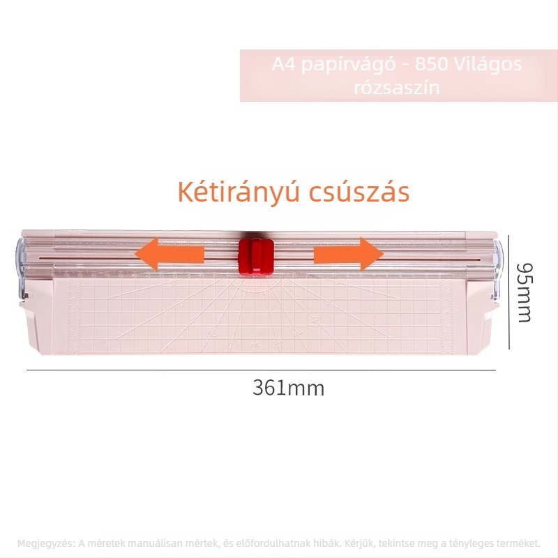 A4-es méretű kétirányú papírvágó, kompakt kézi vágó diákok és iroda számára