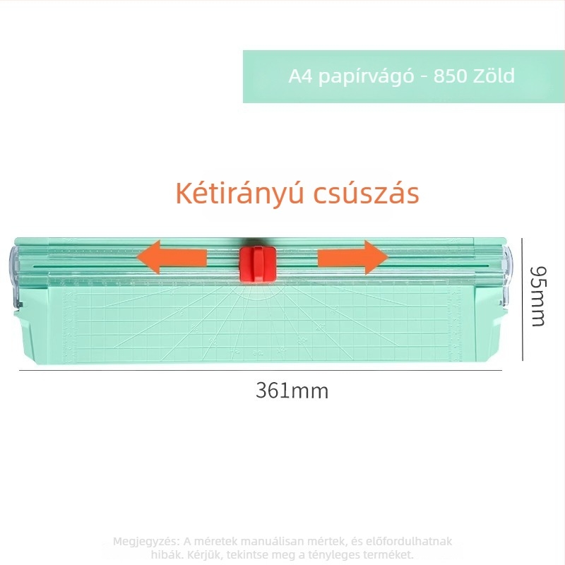 A4-es méretű kétirányú papírvágó, kompakt kézi vágó diákok és iroda számára