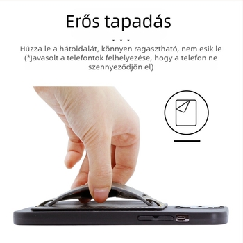 AIMONCASE Asztali telefon-tartó kártyatartóval és csuklópánttal, PU bőr