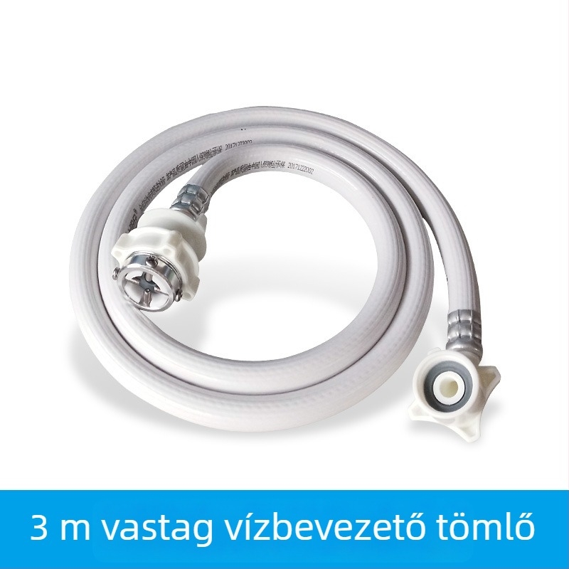 Mosógép vízellátó tömlő hosszabbító, vastított kivitel, robusztus