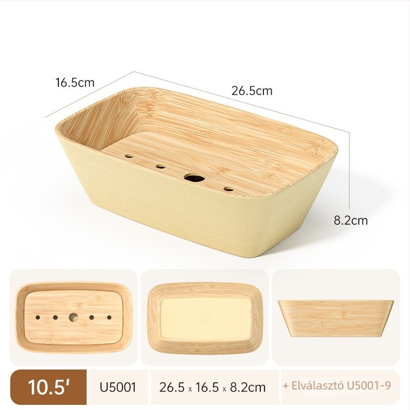 Melaminból készült, fa mintázatú forgó forró pot tálca, Sukiyaki-hoz, téglalap alakú, 12–12,9 cm