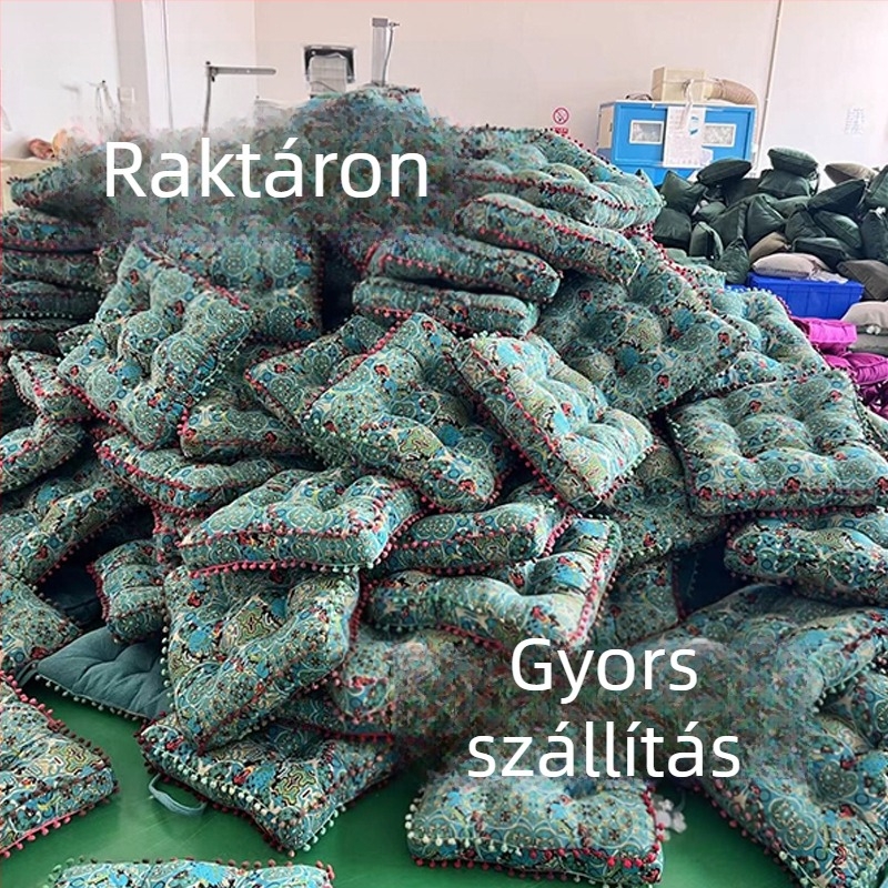 Vastag földre ülő párna pamut- és lenanyagból, bohémi stílus, tatami-stílusú ülőpárna ablakhoz