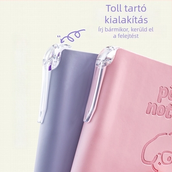Zsebméretű négyszögletes jegyzetfüzet bőrborítóval, hordozható mini napló diákoknak, aranyos minimalist stílusban