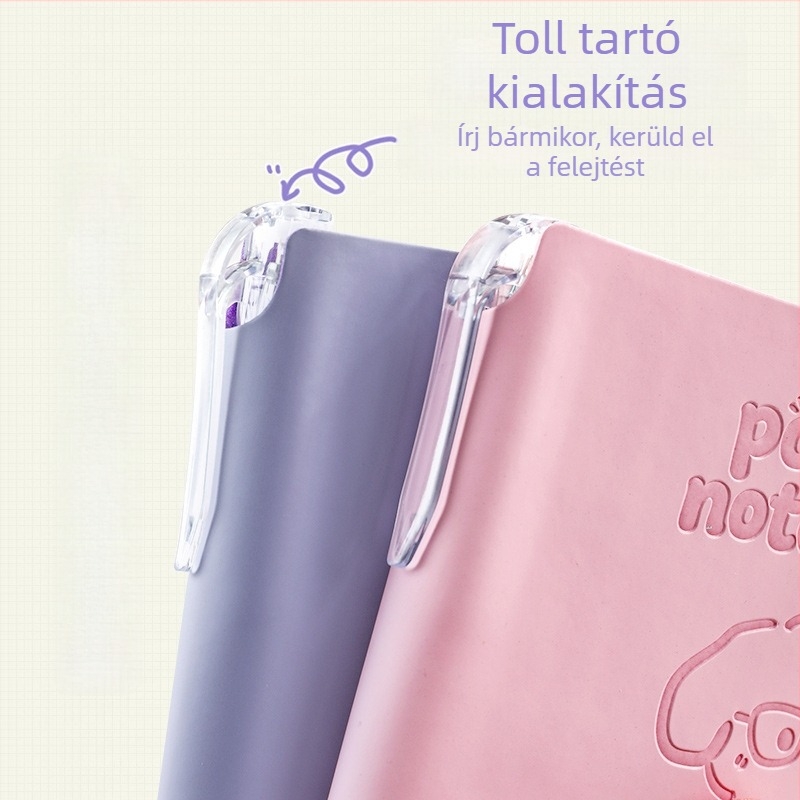 Zsebméretű négyszögletes jegyzetfüzet bőrborítóval, hordozható mini napló diákoknak, aranyos minimalist stílusban