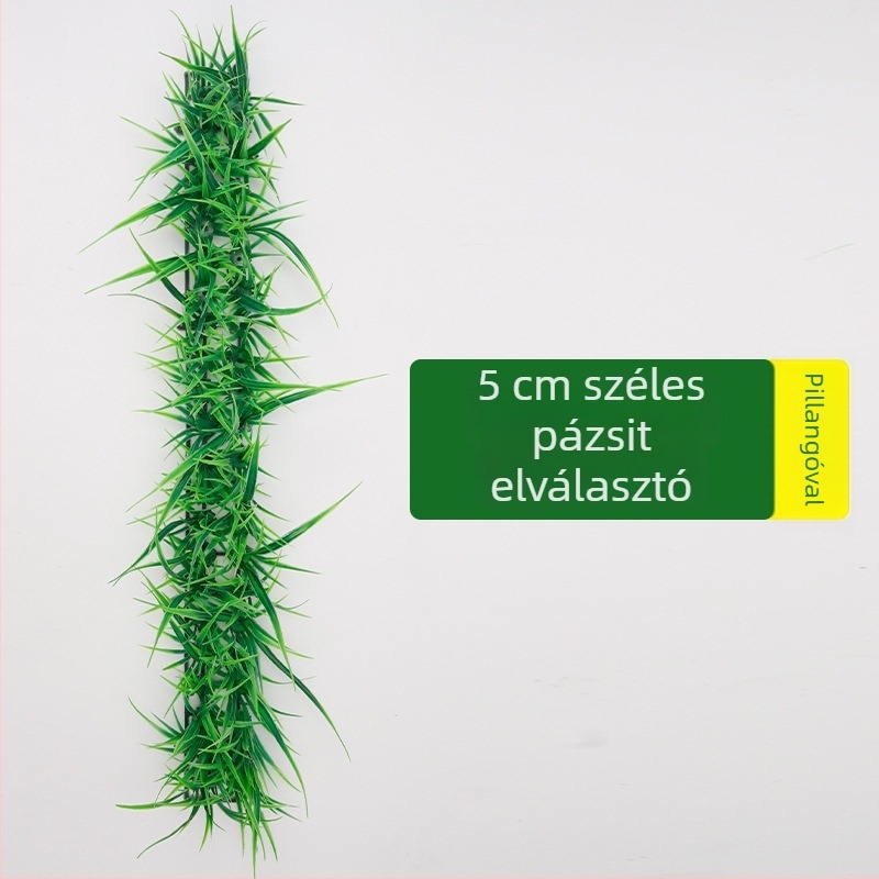 Mesterséges fűfal panel elválasztóval – műanyag dekoratív szőnyeg tájépítéshez és otthoni díszítéshez