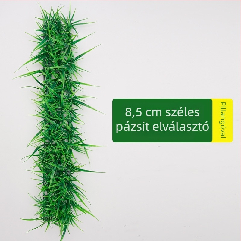 Mesterséges fűfal panel elválasztóval – műanyag dekoratív szőnyeg tájépítéshez és otthoni díszítéshez