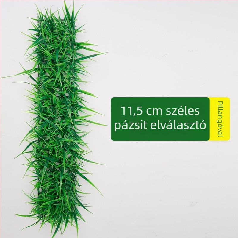 Mesterséges fűfal panel elválasztóval – műanyag dekoratív szőnyeg tájépítéshez és otthoni díszítéshez