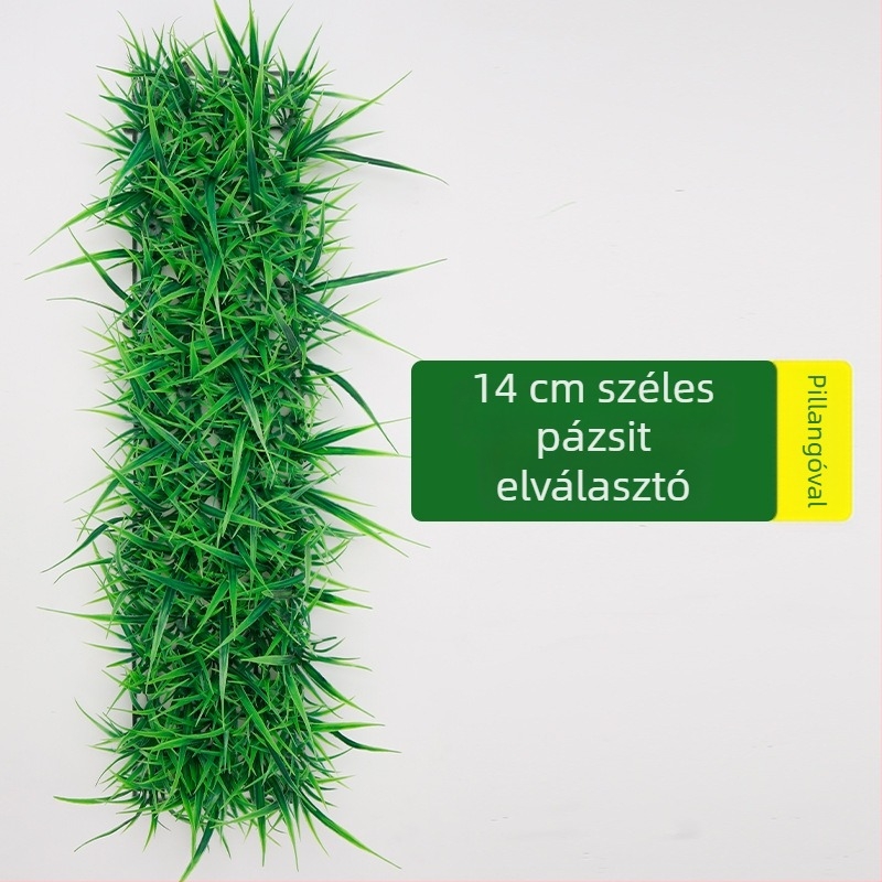 Mesterséges fűfal panel elválasztóval – műanyag dekoratív szőnyeg tájépítéshez és otthoni díszítéshez
