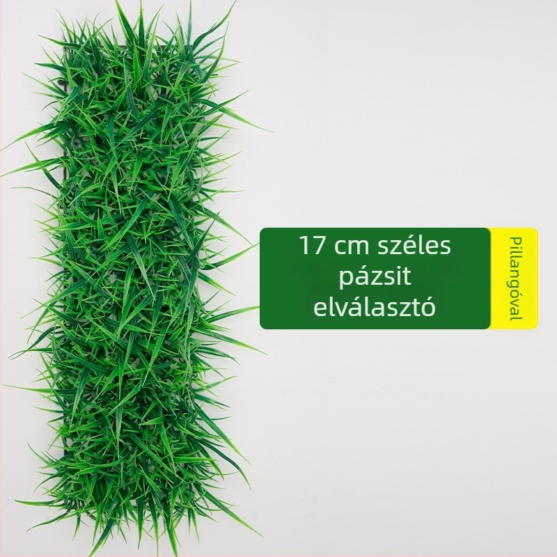 Mesterséges fűfal panel elválasztóval – műanyag dekoratív szőnyeg tájépítéshez és otthoni díszítéshez