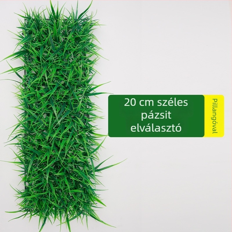 Mesterséges fűfal panel elválasztóval – műanyag dekoratív szőnyeg tájépítéshez és otthoni díszítéshez