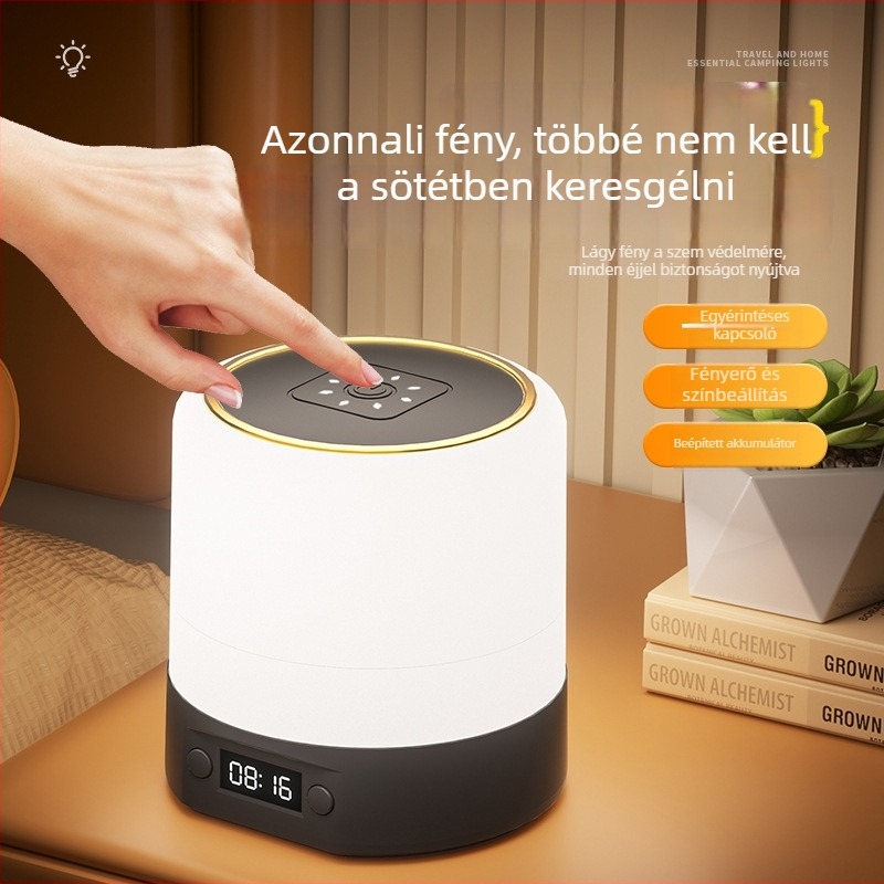 Távirányítású, újratölthető éjszakai fény hálószobába – szemvédelem, érintéses asztali lámpa az alváshoz és szoptatáshoz