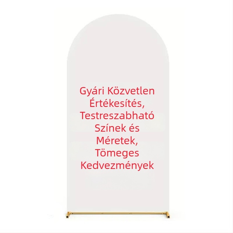 Rugalmas szövetből készült ívfedő esküvőkre és bulikra, vas ívkerettel, U-alakú félkörív
