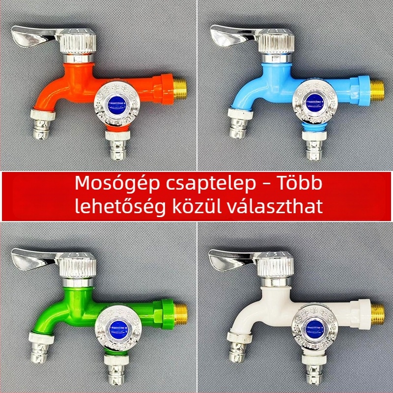 Műanyag konyhai csaptele, nagy hőállósággal, két kimenet, fröcsögés elleni védelem, csak hideg víz, többfunkciós