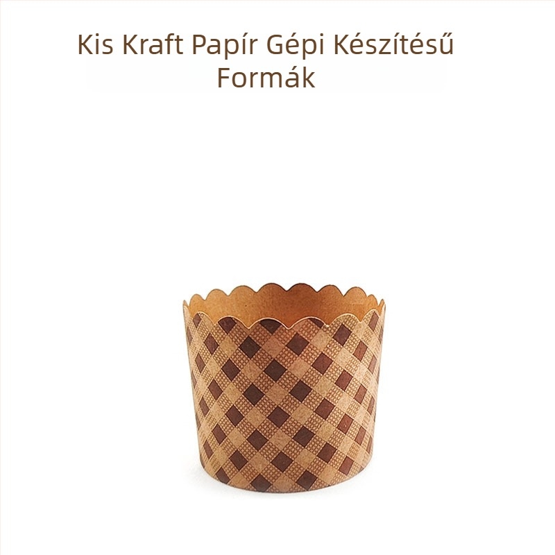 Kisméretű Kraft papír muffin formák, sütőbiztos, olajálló, 50 darab
