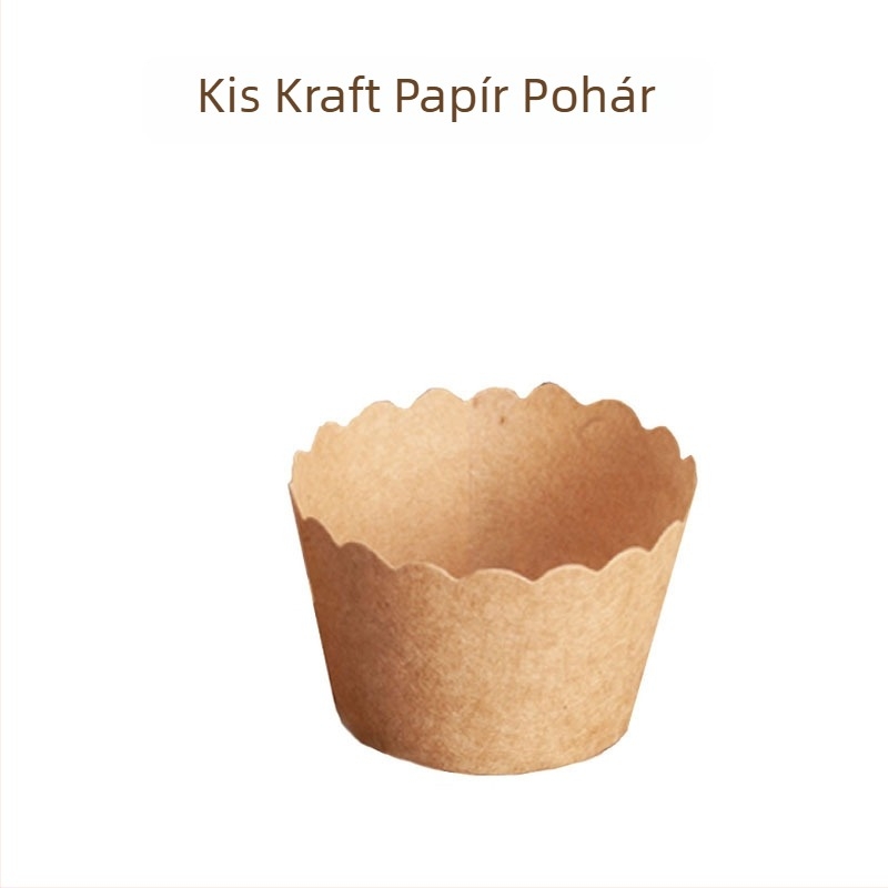 Kisméretű Kraft papír muffin formák, sütőbiztos, olajálló, 50 darab