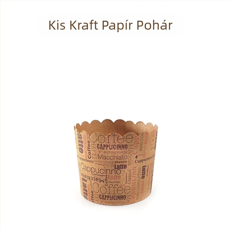 Kisméretű Kraft papír muffin formák, sütőbiztos, olajálló, 50 darab