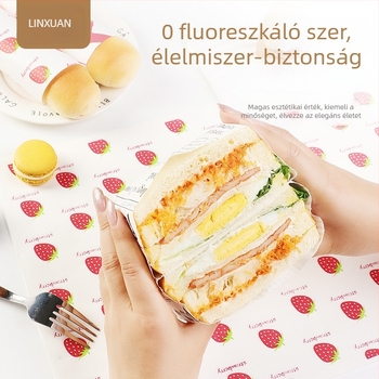 Vastag sütőpapír olajálló bevonattal szendvicsek és burgerek számára, csomagolópapír, olajat felszívó desszert alátétpapír