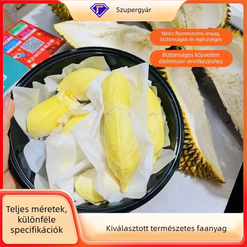 Egyszer használatos tapadásmentes osztópapír thai durian hús csomagolásához – szilikonolajjal bevont sütőpapír